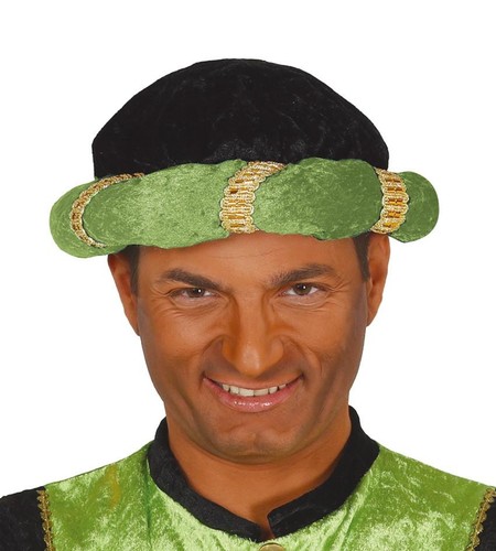Turbante nero verde - turbante,