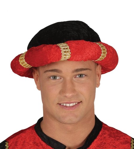 Turbante nero rosso magio - turbante, re